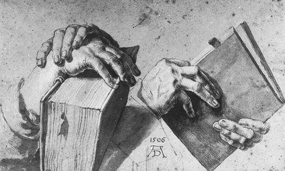 Two Pairs of Hands with Book